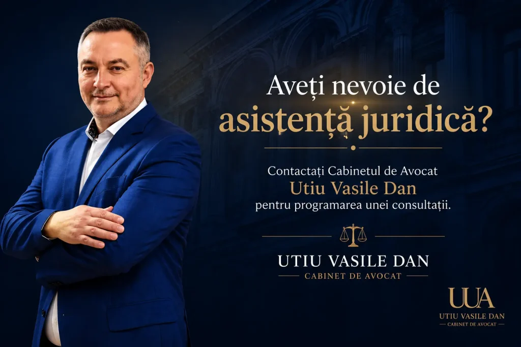 Avocat Vasile Dan Utiu - pagina de contact a Cabinetului de Avocat din București pentru consultații și asistență juridică.